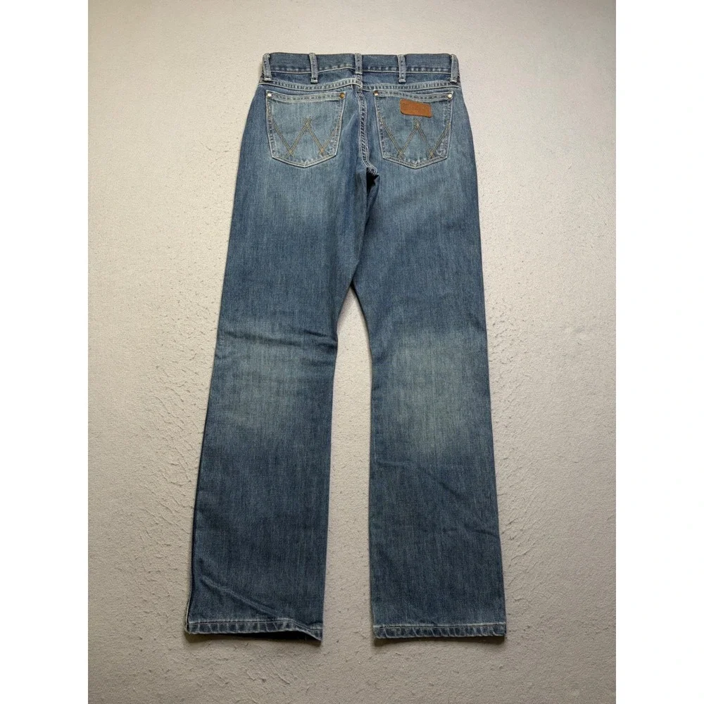 Wrangler Jeans Mens 29x32 Blue Retro Relaxed Boot 10WRT20RT Cotton Denim